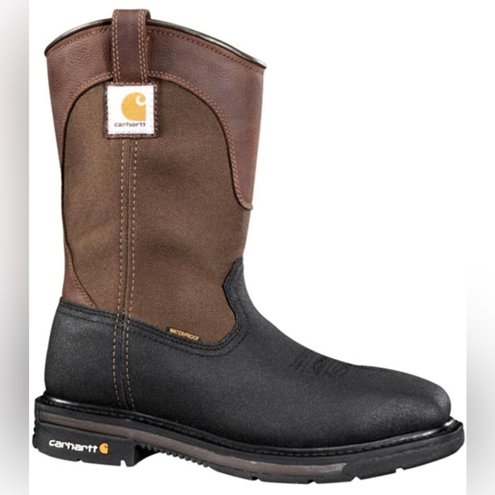 NEW- Carhartt Men's Cmp1258 Rugged Flex Square Toe Wp 11” Steel Toe Wellington
